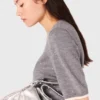 Camisola de manga curta com strass