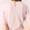 Camisola de manga curta com strass