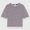 Camisola de manga curta com strass