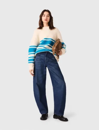 Camisola oversized em mistura de lã