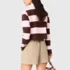 Camisola polo às riscas