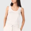 Camisola sem mangas de seda