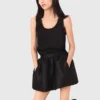 Camisola sem mangas de seda