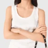 Camisola sem mangas de seda