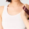 Camisola sem mangas em malha canelada