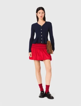 Casaco com peplum na cintura