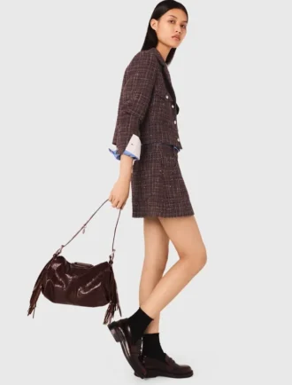 Casaco curto de tweed