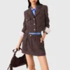 Casaco curto de tweed