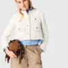 Casaco curto de tweed