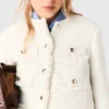 Casaco curto de tweed