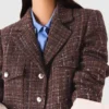 Casaco curto de tweed