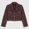 Casaco curto de tweed