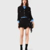 Casaco curto de tweed com strass