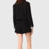 Casaco curto de tweed com strass