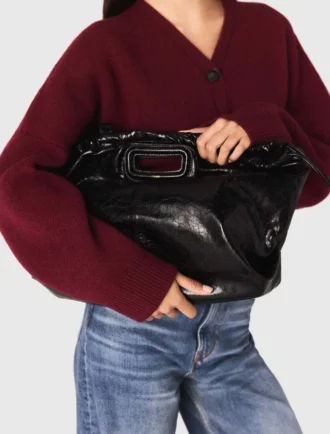Mala Tote M em pele craquelada