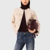 Casaco curto em tweed bouclé