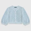 Casaco de croché com strass