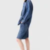 Casaco de ganga desbotado