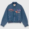 Casaco de ganga oversized bordado