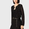 Casaco de malha com strass