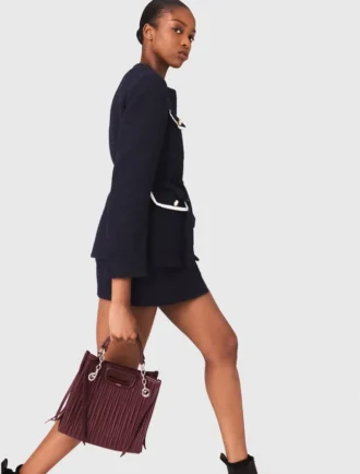 Casaco de tweed com 4 bolsos