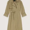 Casaco trench com tachas