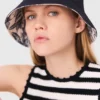 Chapéu de pescador reversível com estampado de frutas