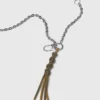Charms para bolsas em mistura de corrente e cordão