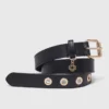 Cinto de couro com fivela Miss M