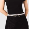 Cinto fino com fivela Clover
