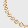 Colar com coração banhado a ouro