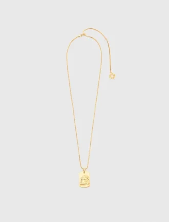 Colar com placa do signo do zodíaco