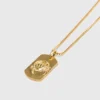 Colar com placa do signo do zodíaco