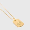 Colar com placa do signo do zodíaco