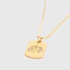 Colar com placa do signo do zodíaco