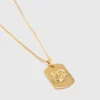 Colar com placa do signo do zodíaco