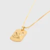 Colar com placa do signo do zodíaco
