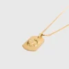 Colar com placa do signo do zodíaco