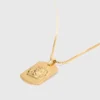 Colar com placa do signo do zodíaco