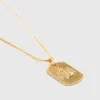 Colar com placa do signo do zodíaco