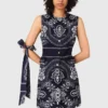 Vestido com estampado mini bandana