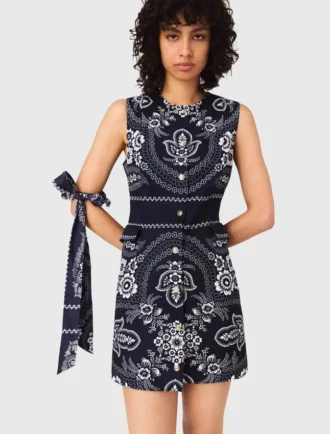 Elástico para cabelo estampado com sarja