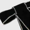 Ganchinho com laço de veludo e strass