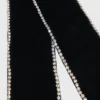 Ganchinho com laço de veludo e strass