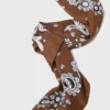 Lenço de seda com estampado bandana