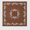 Lenço de seda com estampado bandana