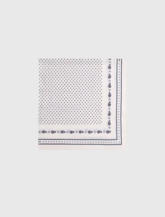Lenço de seda estampado 90×90