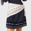 Lenço de seda estampado 90×90