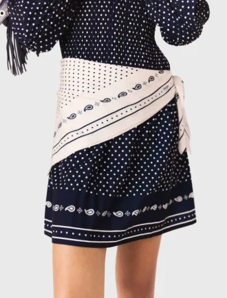 Lenço de seda estampado 90×90