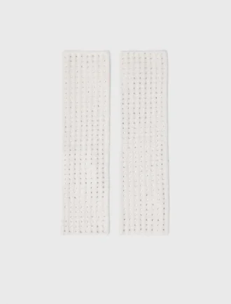 Luvas de lã e strass